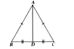 In the adjoining figure, DeltaABC is an isosceles triangle in which AB = AC and AD is a median.    Prove that:   angleBAD=angleCAD