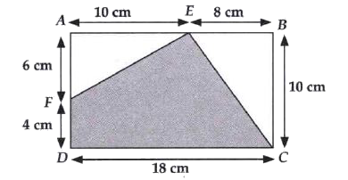 In the find the area of the shaded portions: