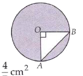 A circle with centre at O and radius 5 cm is given. Find the area of the shaded region in the given figure. (Take pi = 22//7))