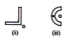 Draw the figure, which will be obtained if we rotate these shapes through an angle of 120 degree  clockwise?