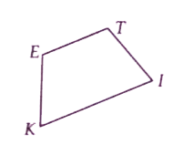 In the given quadrilateral KITE, name all the pairs of   adjacent sides