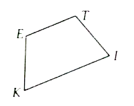 In the given quadrilateral KITE, name all the pairs of   opposite angles