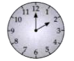 What is the angle measure between the hands of the clock in the given figure ?