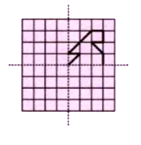 Trace the figure and complete each of them such that the resulting figure has two dotted lines as their lines of symmetry.