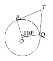 In figure if TP and TQ are the two tangents to a circle with centre O so that anglePOQ=110^@