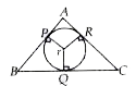 In the given fig. triangleABC is circumscribed touching the circle at P,Q,R if AP =4 cm BP=6 cm, AC=12 cm, then find radius of circle.