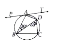 In the given fig., ABCD is a cyclic quadrilateral and PAT is a tangent line to the circle. If BD is a diameter of the circle, angleABD= 30^@ and angleBDC= 60^@, then which of the following is true ?