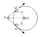 If angle between two tangents drawn from a point P to a circle of radius 'a' and centre O is 90^@ then OP=