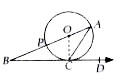 In the given figure, O is the centre of the circle and BCD is tangent to it at C. Prove that angleBAC+angleAC=90^@.