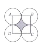 In figure, ABCD is a square of side 14 cm. With centres A, B, C, and D four circles are drawn such that each circle touch externally two fo the remaining three circles. Find the area of the shaded region.