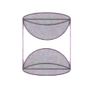 A wooden article was made by scooping out a hemisphere from each end of a solid cylinder, as shown in figure. If the height of the cylinder is 100 cm, and its base is of radius 7 cm, find the total surface area of the article.