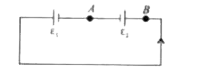 दो सेलों,epsi(1)  एवं epsi(2)  को चित्र में दर्शाए अनुसार एक-दूसरे के विपरीत स्थिति में जोड़ा जाता है। सेल epsi (1)  का वि.वा.बल 9V तथा आन्तरिक प्रतिरोध 3Omega  हैं सेल epsi (2)  का वि.वा.बल 7Vतथा आन्तरिक प्रतिरोध 7Omega  है। बिन्दु A एवं B के मध्य विभवान्तर होगा