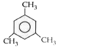 The above compound describes a condensation polymer which can be obtained in two ways : either treating 3 molecules of acetone (CH3COCH3)  with conc. H2 SO4  or passing propyne (CH3C-=CH)  through a red hot tube. The polymer is