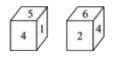 Two different positions of a die has been shown below. If 1 is at the top, then what number will be at the bottom ?