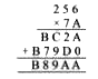 Find the values of the letters A, B, C and D.