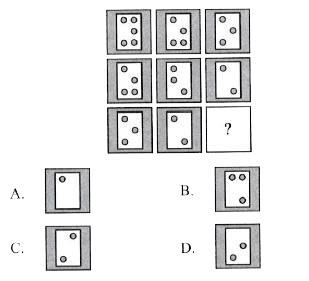 Select a figure from the options that will complete the following figure matrix.