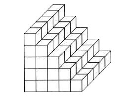 Count the number of cubes in the given figure.