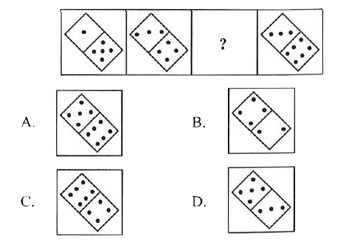 Select a figure from the options which will replace the (?) to complete the given series.