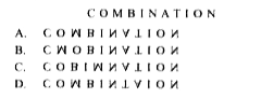 Select the CORRECT water image of the given combination of letters.