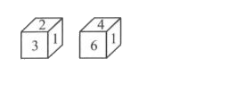 Two positions of a dice are shown below. If 5 is on the top, then which number will be at the bottom?