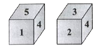 Two positions of a dice are shown below. If number 2 is on the top, then what number will be at the bottom?