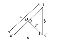 ABC is a right angle triangle, right angled at C. If p is the length of the perpendicular from C to AB and a, b,c have the usual meaning , then (1)/(a^(2))+(1)/(b^(2))=