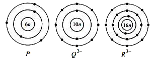 Schematic atomic structures of three species are  given as :         Study the structures carefully and fill in the blanks by choosing an appropriate option.