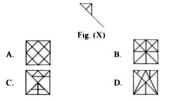 In which of the following figures, Fig. (X) is exactly embedded as one of its part?