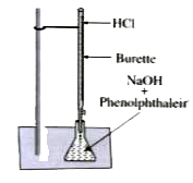 Observe the given figure carefully and select the correct statements.   I. Heat is evolved in this reaction.   II. The colour of the mixture in the conical flask is pink in the beginning.   III. It represents a neutrali-sation reaction.   IV. No new substance is formed in the reaction.