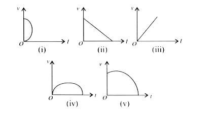 Which of the following cannot be speed-time (v - t) graph(s)?