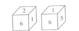 Two positions of a dice are shown below. When number 5 is at the bottom, then which number will be on the top?