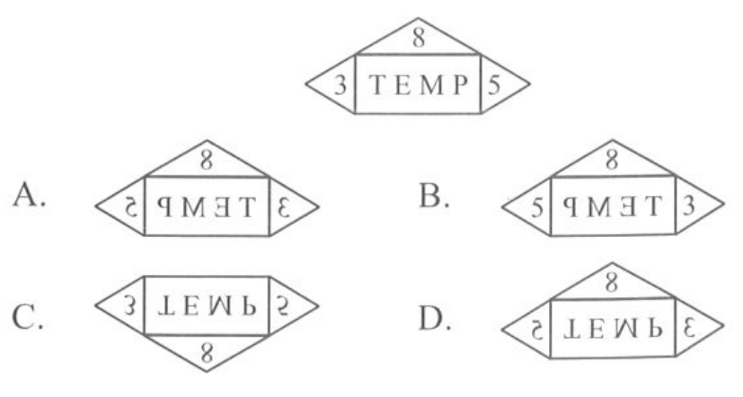 Select the correct mirror image of the given figure, if mirror is placed vertically to the left.