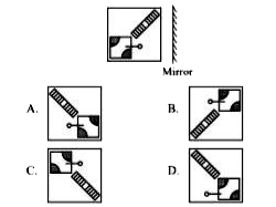 Select the correct mirror image of the given figure.