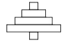 Which of the following options shows a likely food chain represented by the given pyramid of number?