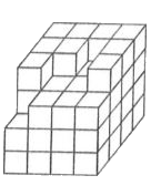 Count the number of cubes in the given figure.