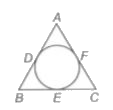A circle inscribed in DeltaABC  having AB = 10 cm, BC = 12 cm, CA = 28 cm touching sides at D, E, F (respectively). Then AD + BE + CF =