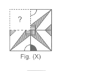 Select the option which will complete the pattern in Fig. (X).