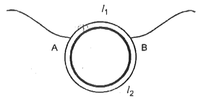 तार  से बने  एक वलय  का प्रतिरोध R(0)= 12  ओम है इस  वलय में दो  जाए ताकि  इन दो  बिन्दुओं  के बीच  उपपरिपथ का प्रतिरोध R= (8)/(3) ओम  हो