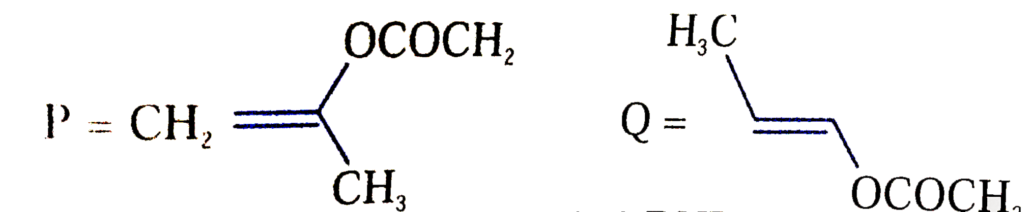 The product of acid hydrolysis of P and Q can be distinguished by