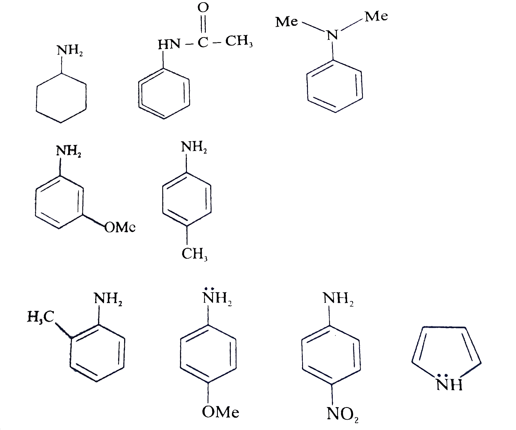 Among the following compounds how many of them is more basic than aniline?