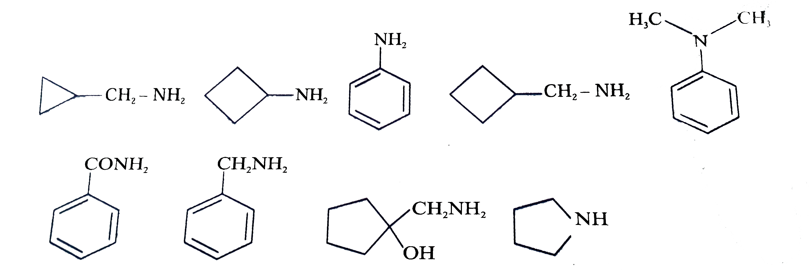 How many of the below listed compounds on treatment with HNO2 would go for ring expansion?