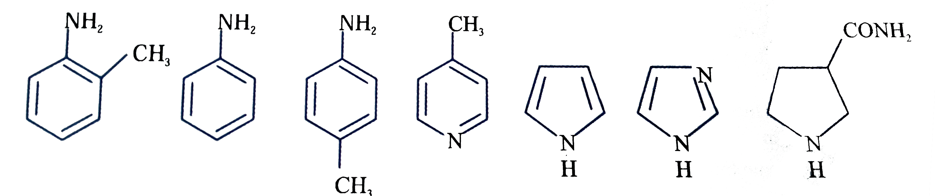 How many of the following amines are more basic than aniline?