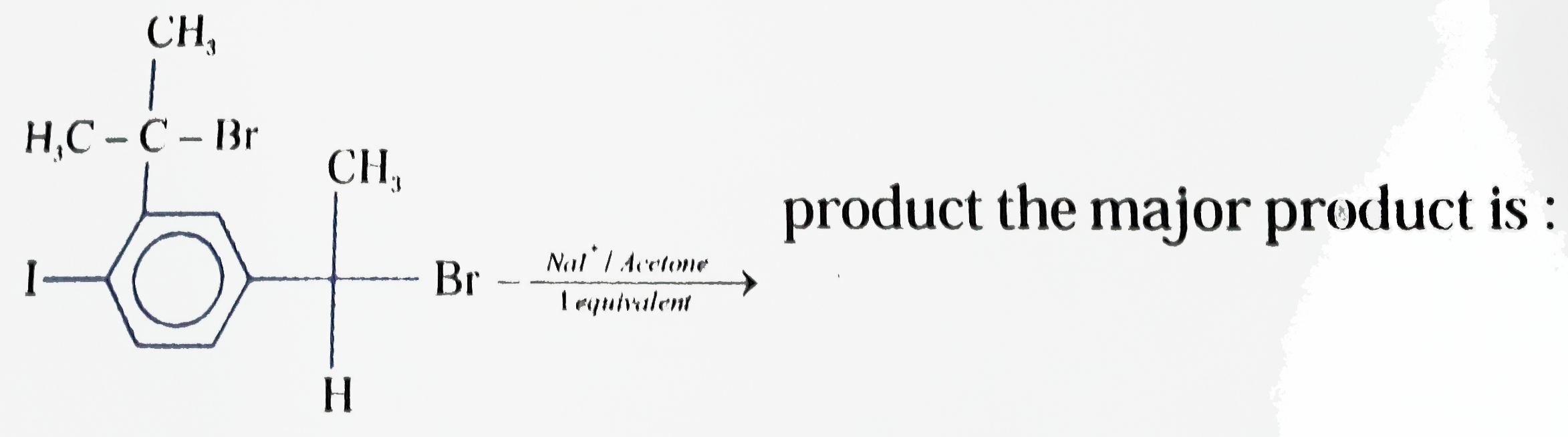 product the major product is: