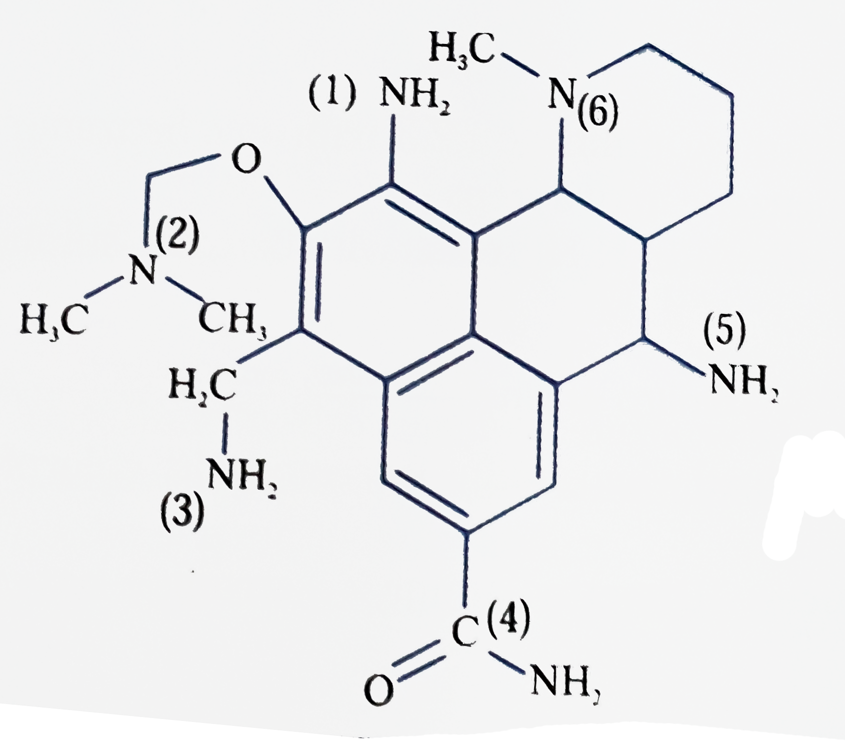 The least basic N in the given molecule is?