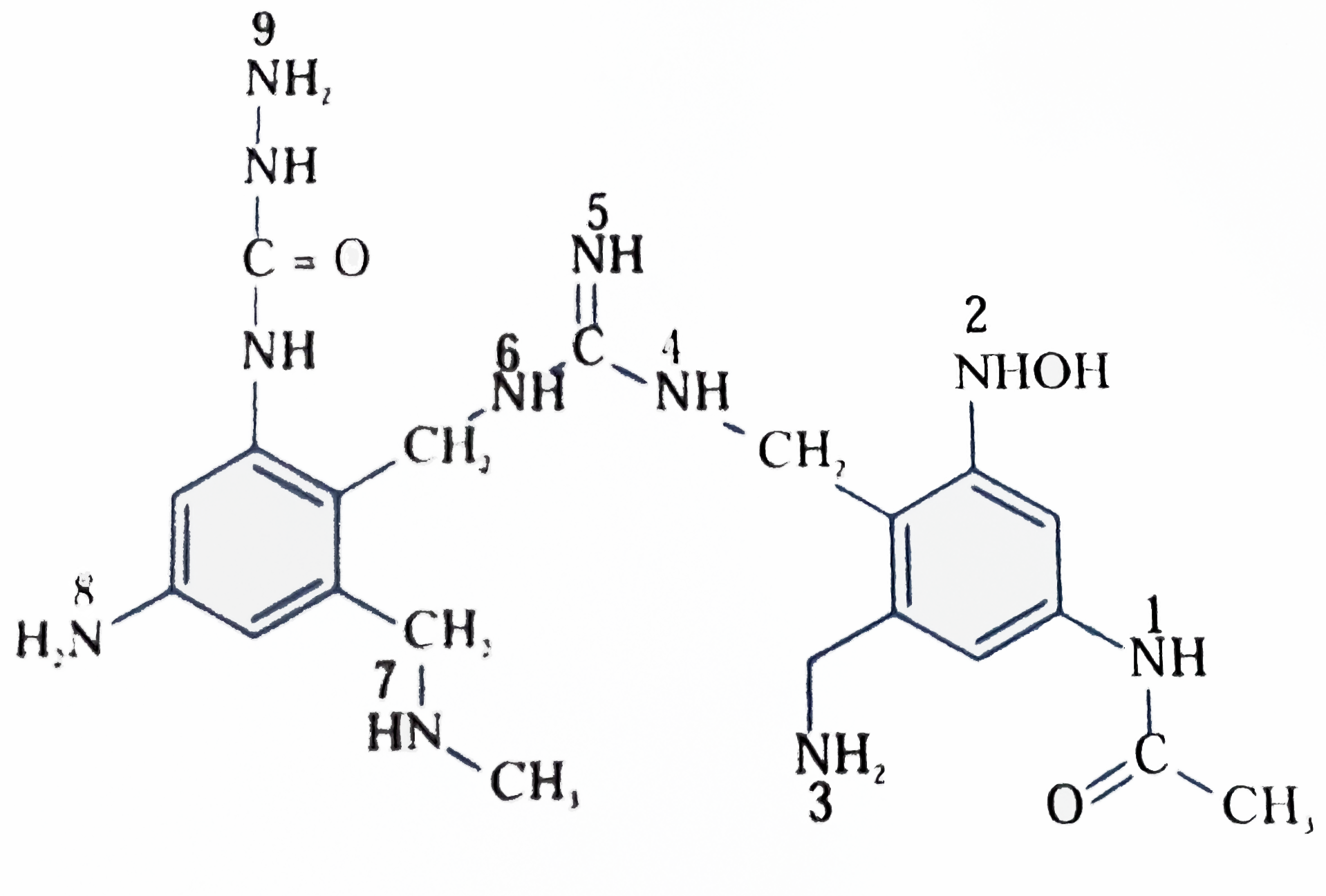 The most basic N in the given molecule is?