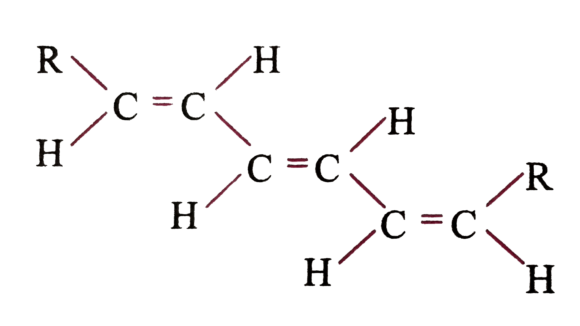 Number of the geometrical isomers for the molecule     are