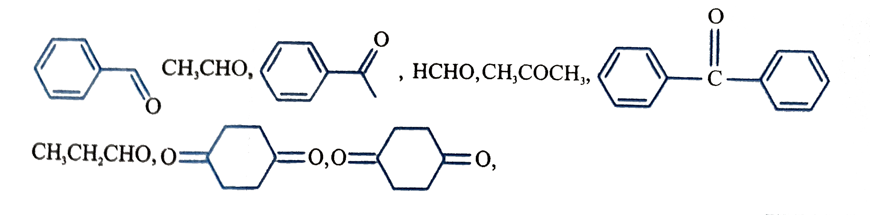 Among the following how many of them will show keto-enol tautomerism?