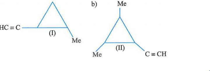 In this paragraph, some statements are given based on isomerism. Read the following statements given for every question and provide the anser   Which of the following structures of a cyclic alkene with the lowest number of C atoms shows geometrical isomerism having two meso steroisomers?