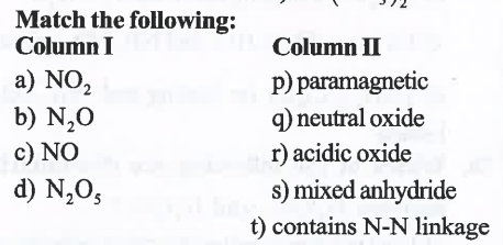 Match the following: