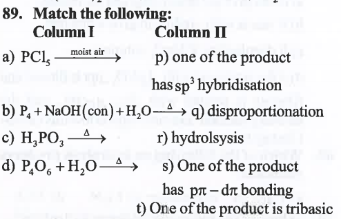 Match the following: